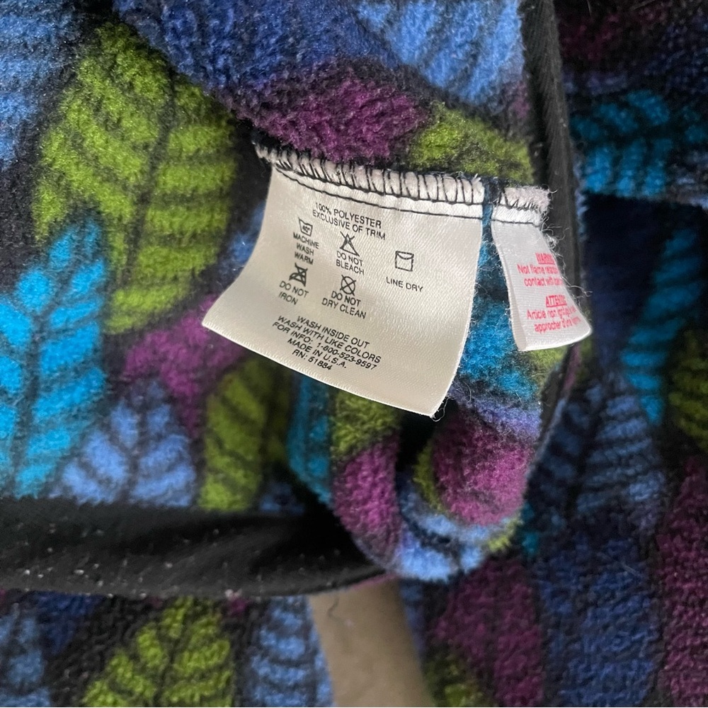 Patagonia 90’s Rare Leaf Pattern Fleece Half Zip Synchilla - Picture 5 of 9